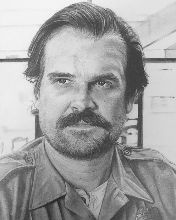 “Hopper” stranger things portrait