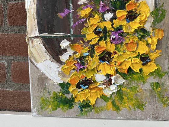 Window with yellow Flowers
