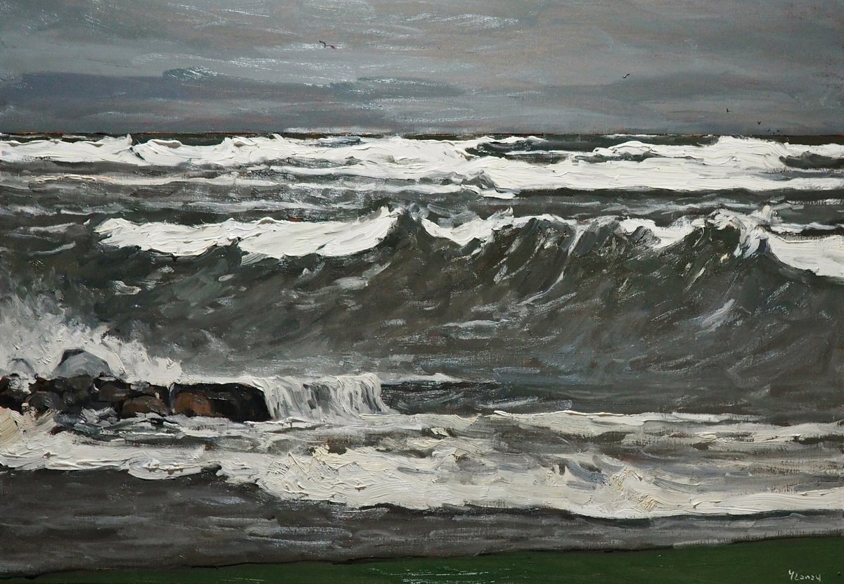 Waves By Yuanyuan Liu, 39 X 28, Artwork For Sale On Artfinder