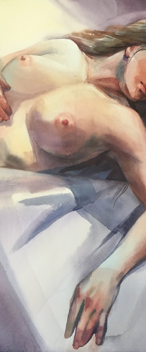 Nude sleeping girl by Natalia Veyner