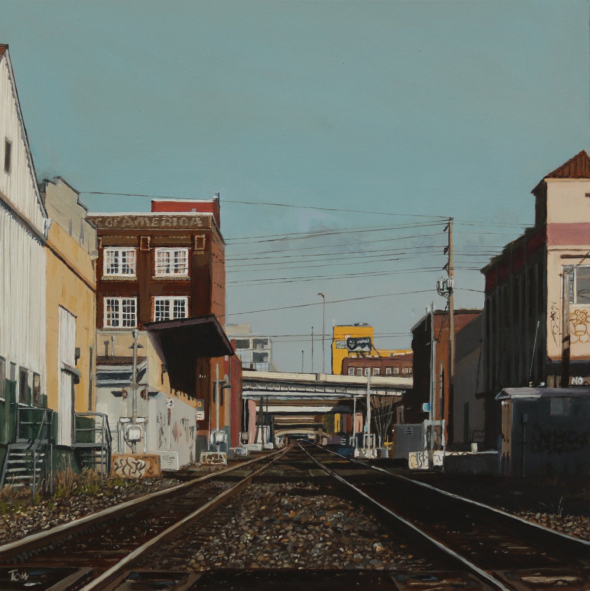 Portland railroad from SE Main Street by Tom Clay
