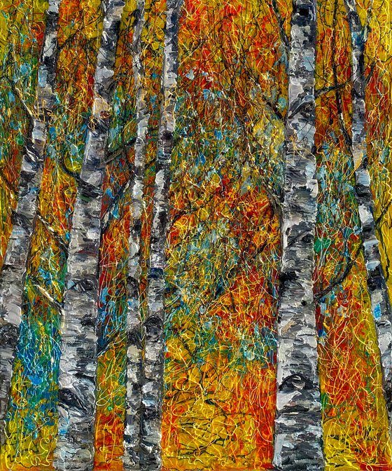 Colorful Aspen Trees