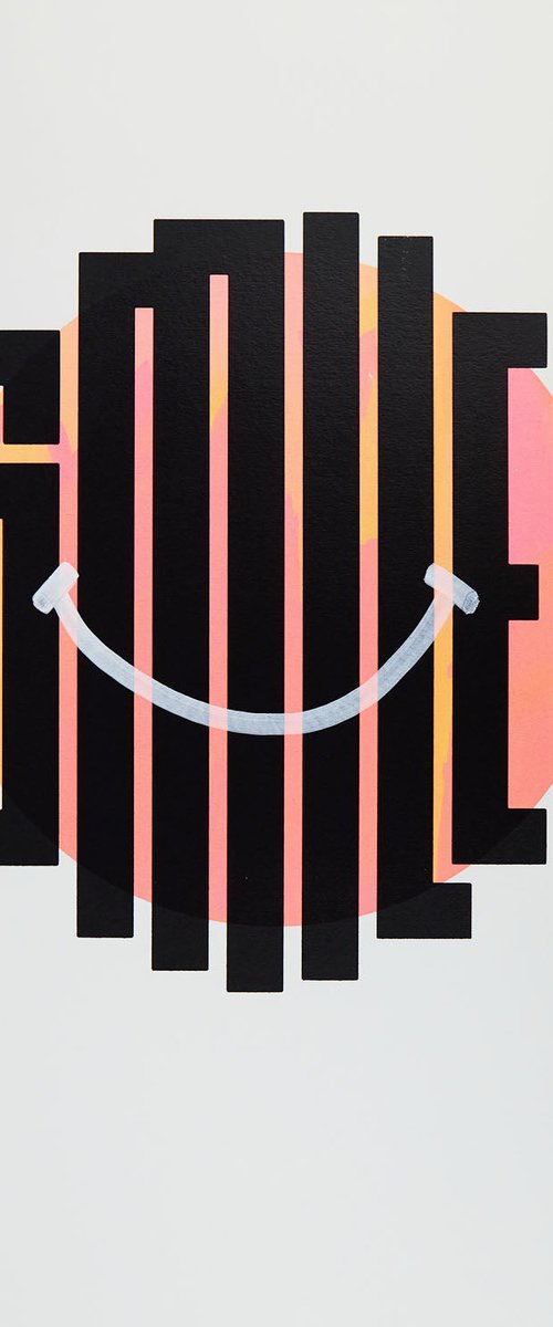 Smile (mono print) by James Kingman