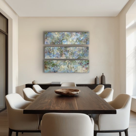 Whisperes of green triptych