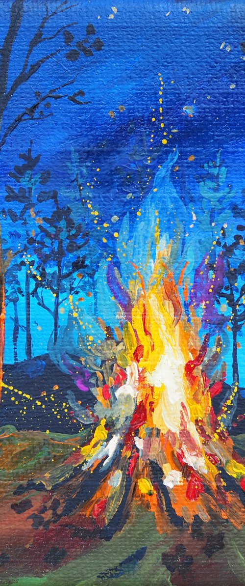 Fire in the forest by Delnara El