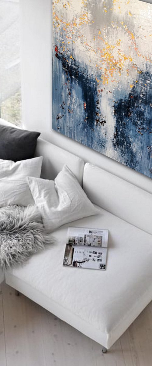150x100cm. / abstract painting / Abstract 1264 by Alex Senchenko