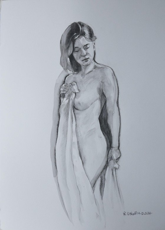 Draped female nude