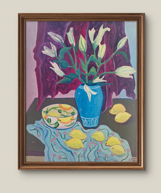 The Table with Lilies and Lemons