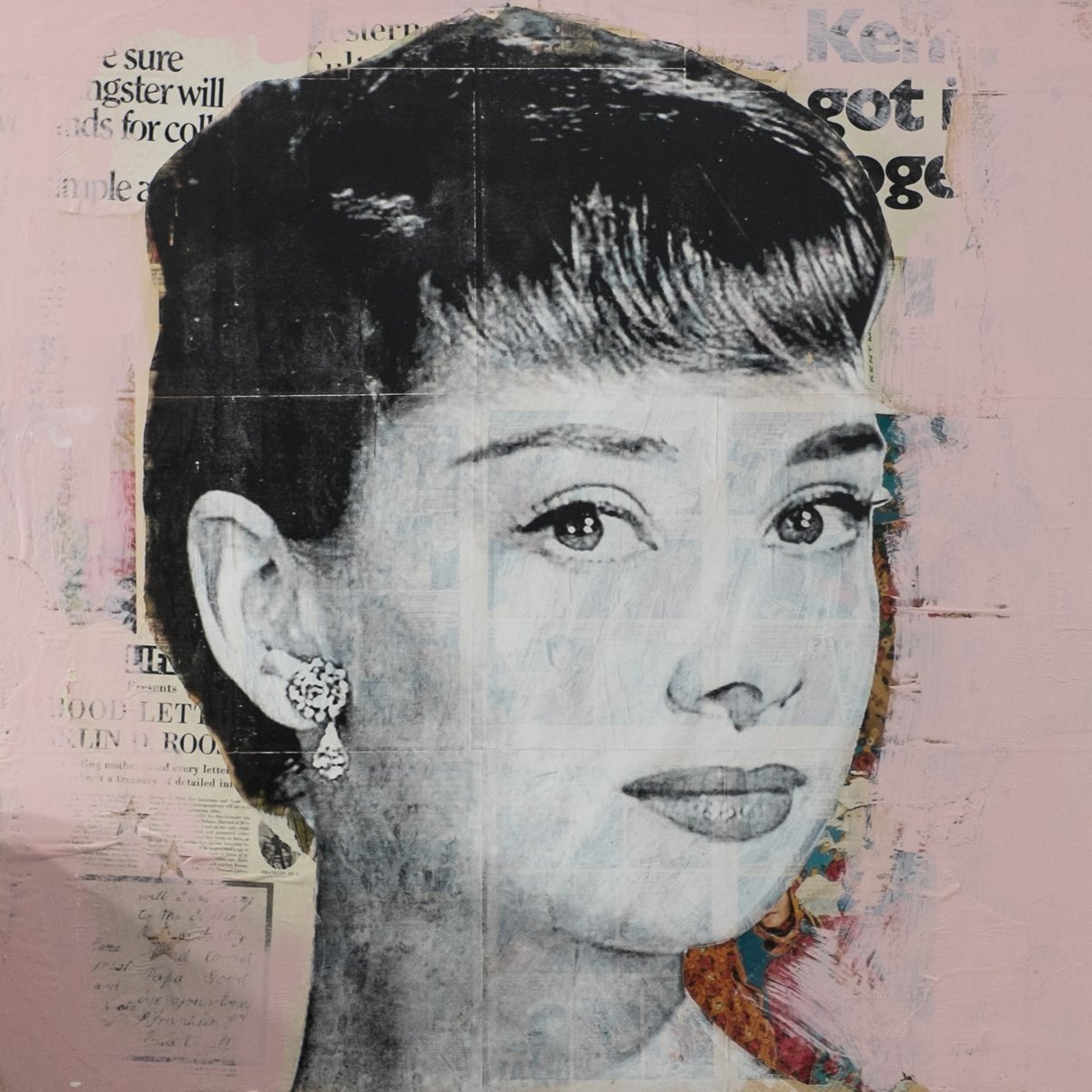 Audrey Hepburn Collage Collage by Dane Shue by Dane Shue