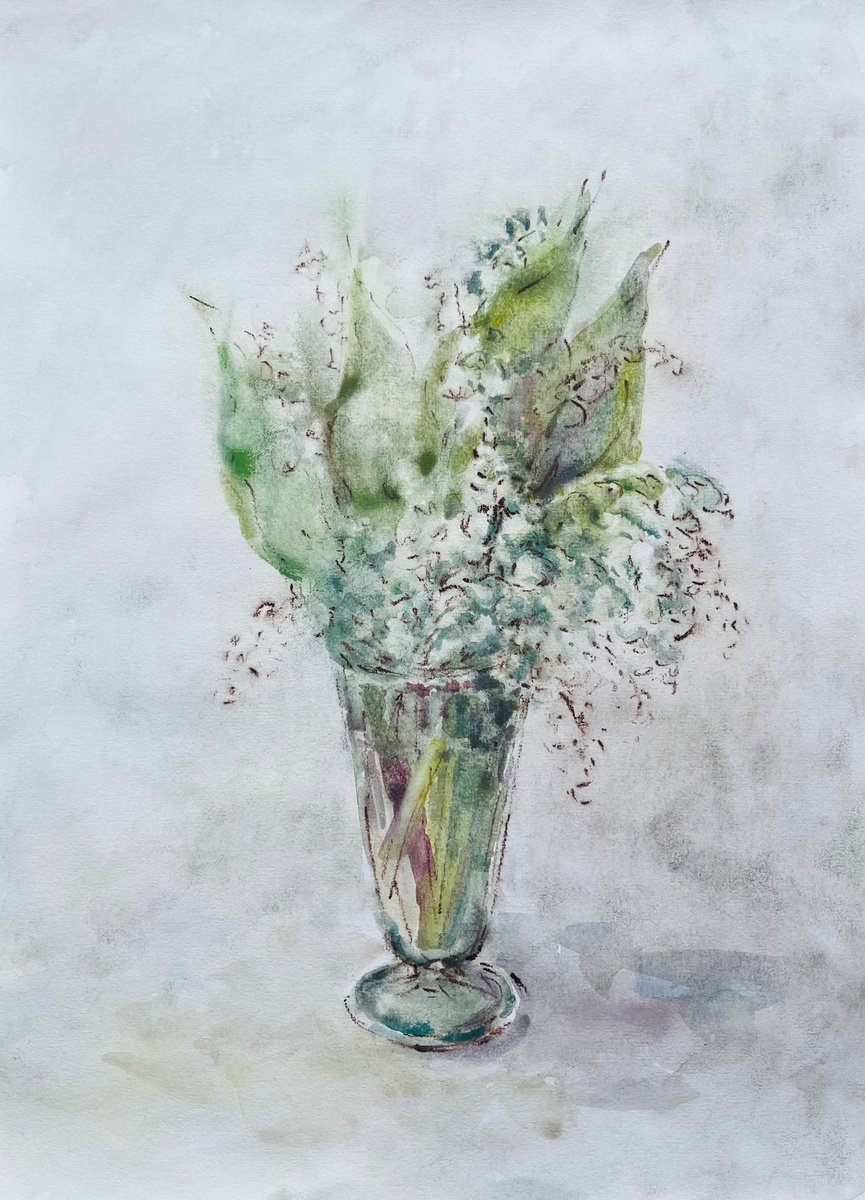 Lily of the valley 11,4x16,5in by Elena Klyan