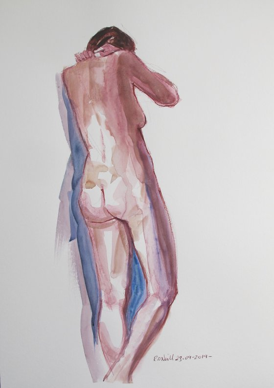 Standing female nude