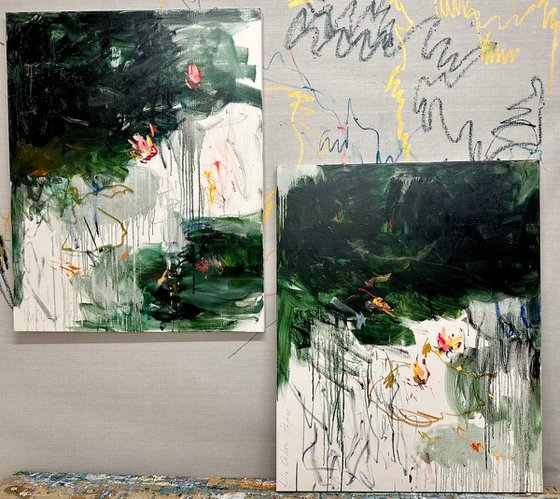 The old pond. Diptych