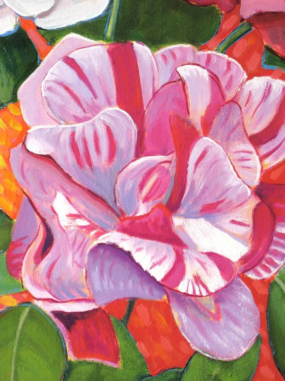 Hydrangeas and Rose