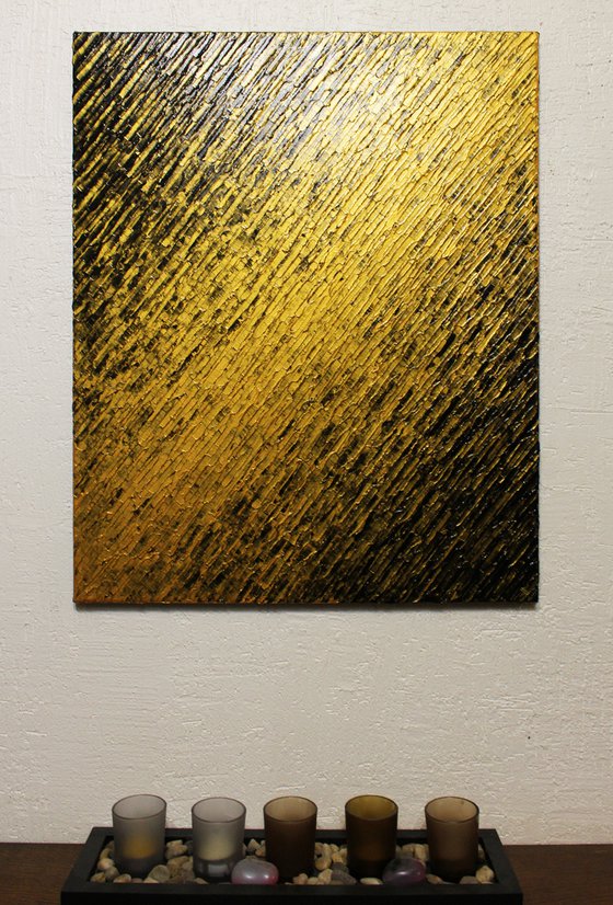 Gold black knife texture