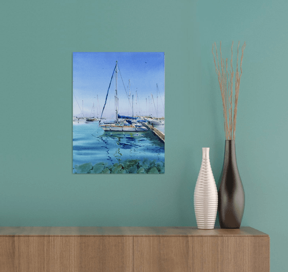 Yachts at anchor  #16