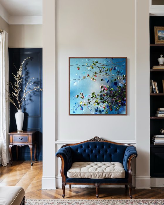 Pink Buds in Blue Air