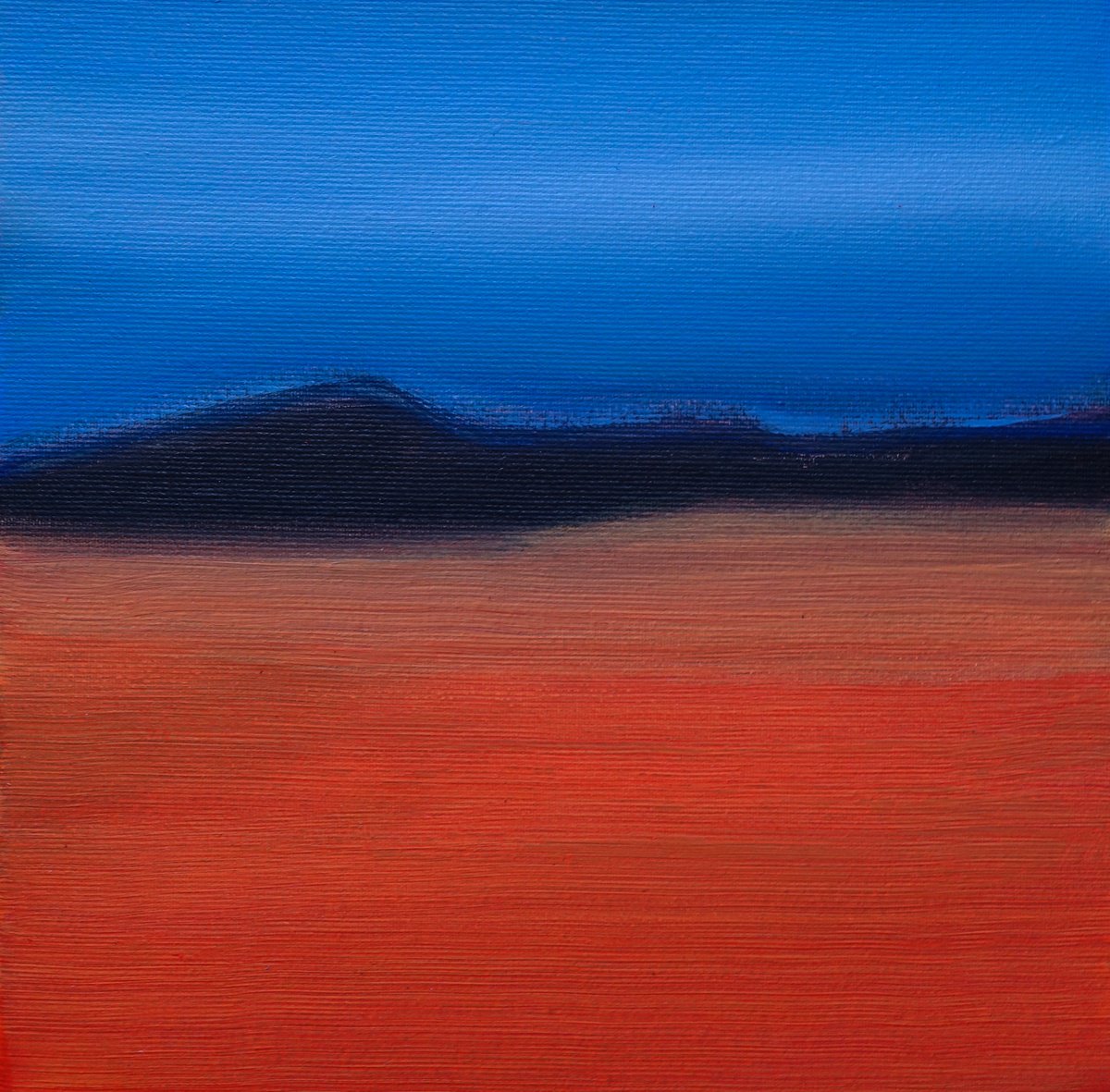 Abstract Landscape Acrylic Painting By Pier Maurizio Greco, 9 X 9", Mondi N. 17, Original Artwork