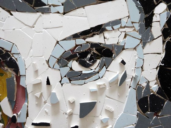 Audrey Hepburn (Ceramic Tile Fragment Mosaic)