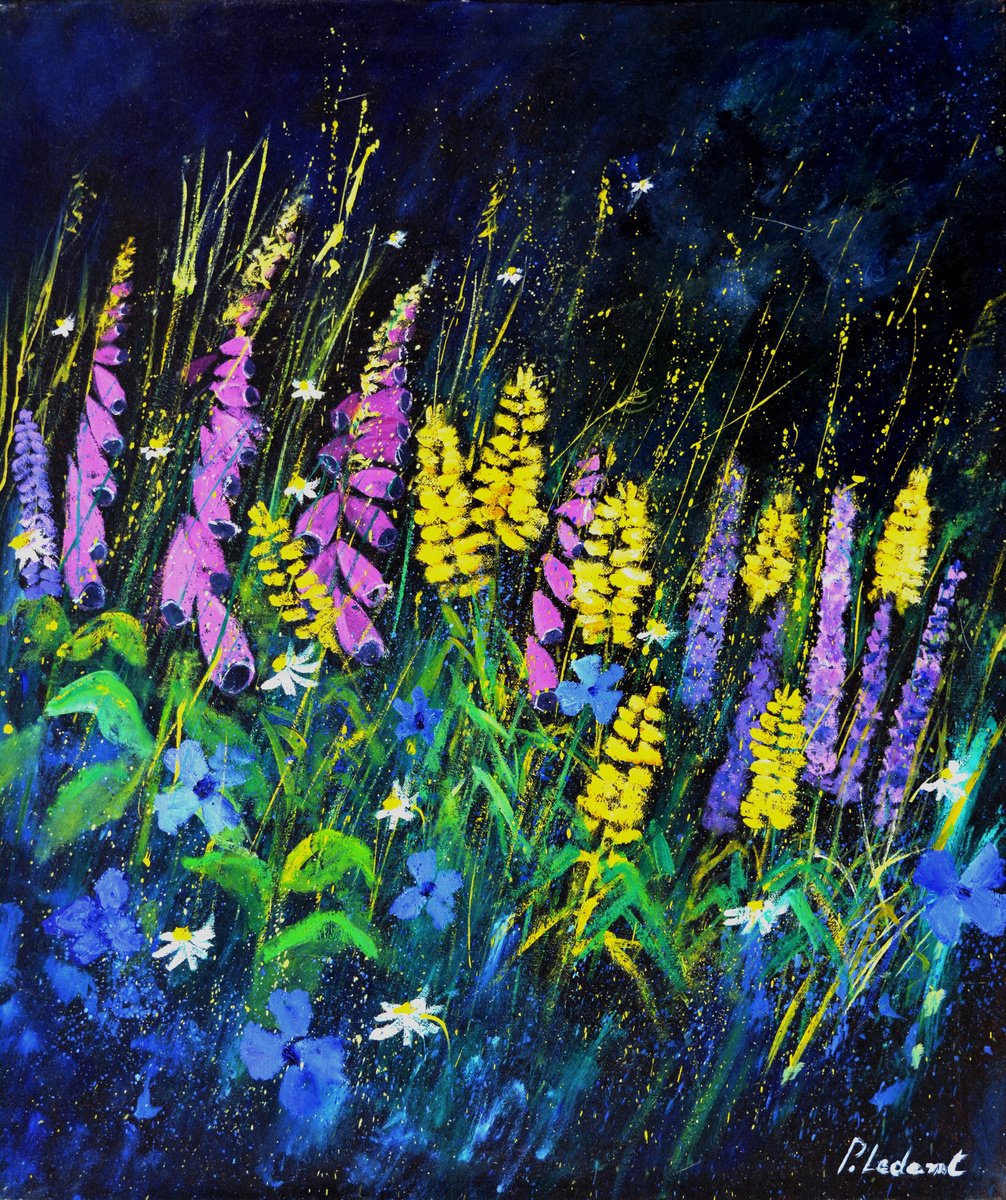 Garden Flowers -6723 By Pol Henry Ledent, 24 X 28, Artwork For Sale On Artfinder