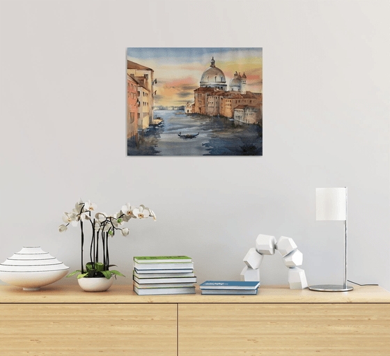 "Evening in Venice" The Grand Canal, Venice.