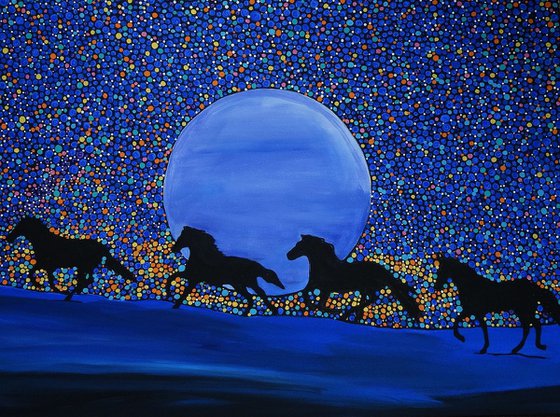 The horses blue moon