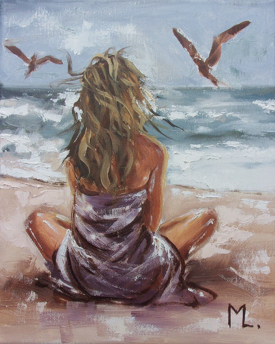 With Seaguls By Monika Luniak, 9 X 12, Artwork For Sale On Artfinder