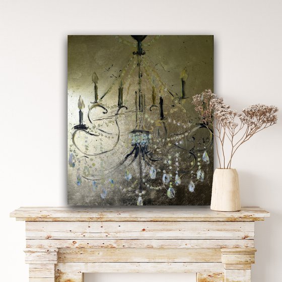 Gold painting chandelier