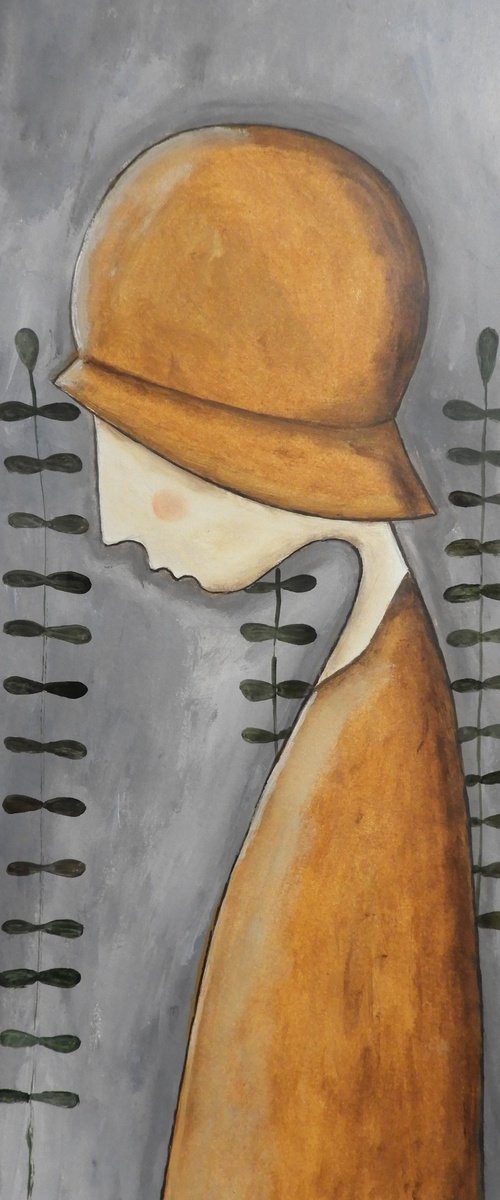 The girl with a yellow hat by Silvia Beneforti