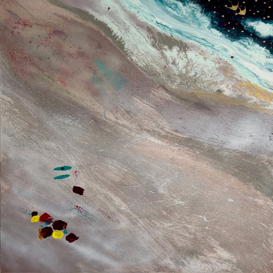 Serene shoreline sand blush