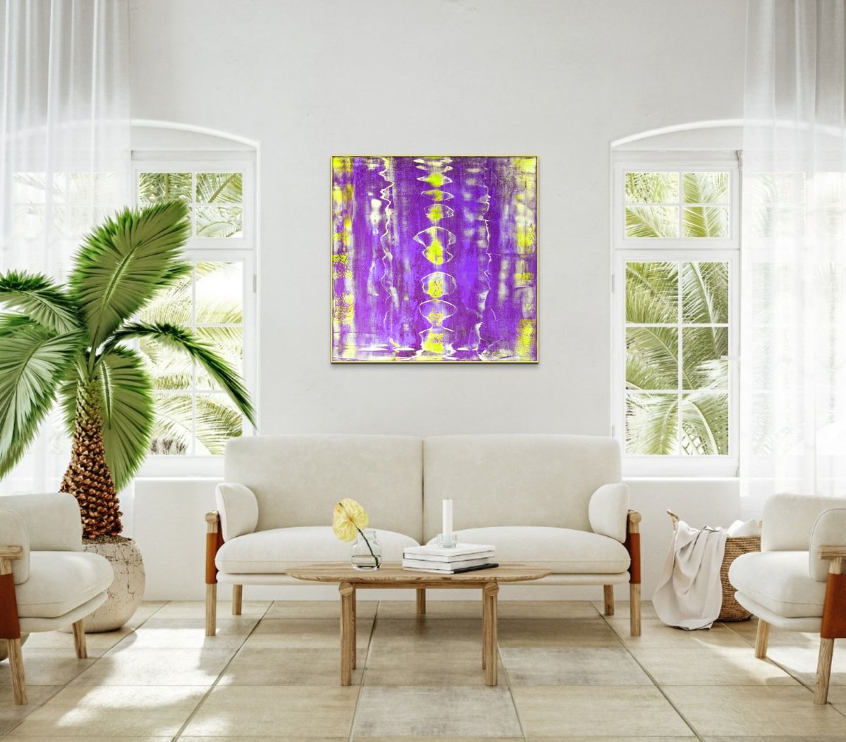 Expressive Abstract Painting By Elide Pizzini, 28 X 28, Dreamers V, Original Artwork