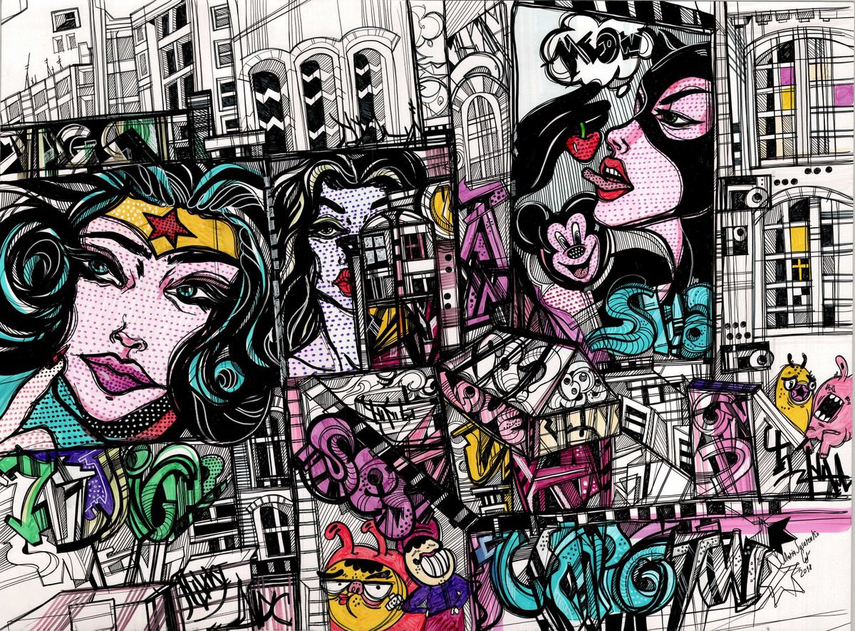Pop Art Graffiti. New York by Maria Susarenko