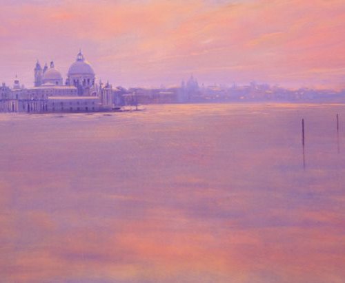 MY VENICE II. Large painting 150x52. by Rafael Carrascal
