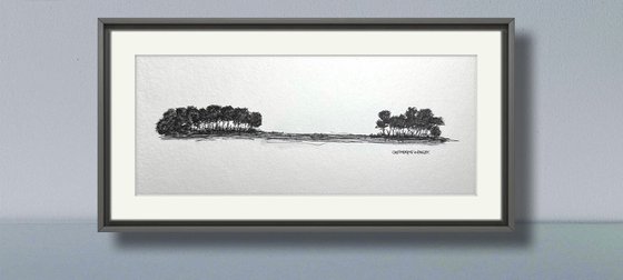 Trees in Pen and Ink - Norfolk Landscape English Countryside