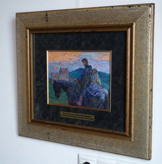 The prince and Rapunzel at the castle