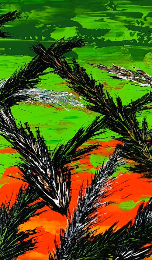 Grass In Green Color by Daniel Urbaník