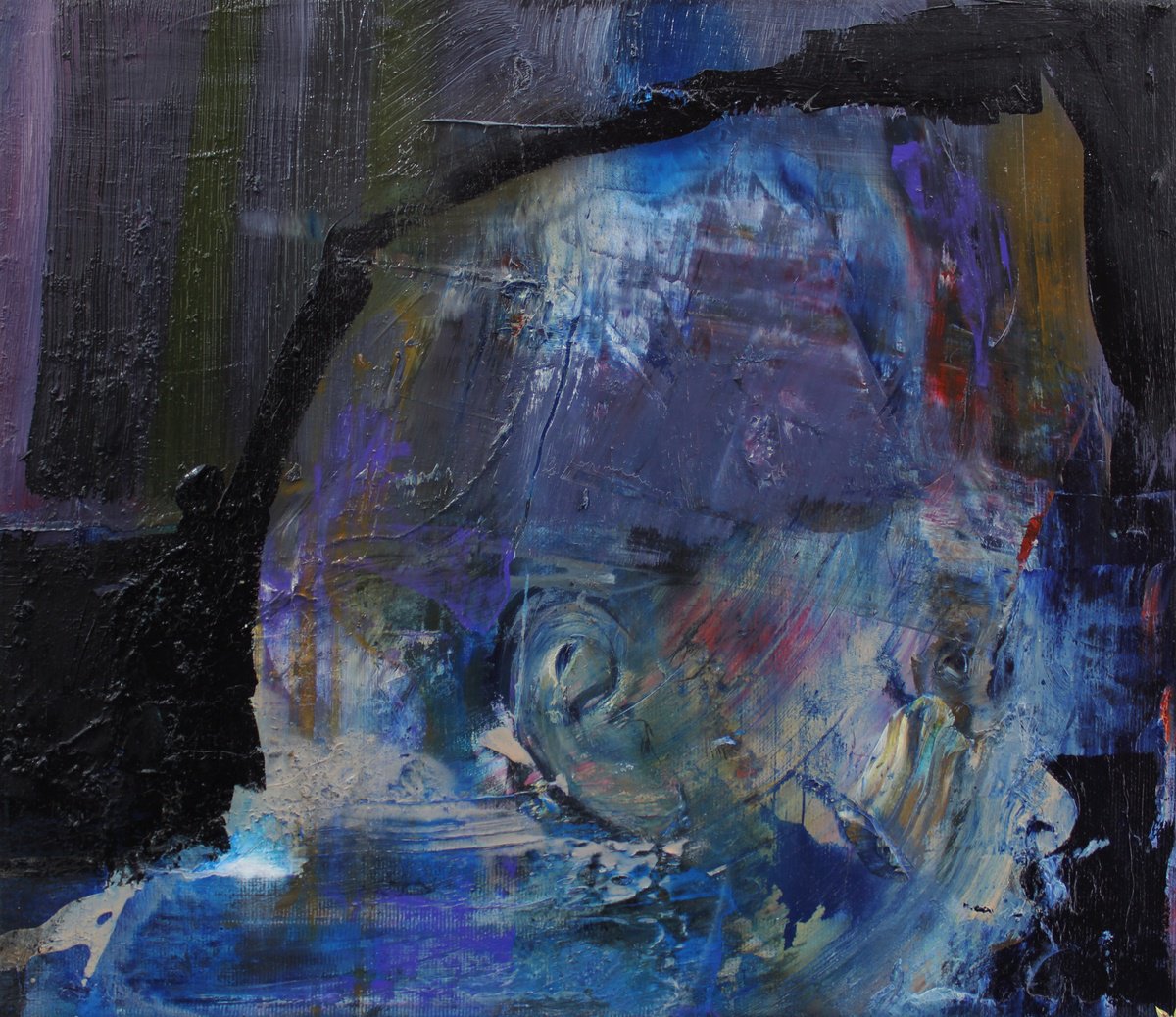 Expressive Portrait Oil Painting By Milos Hronec, 14 X 12", Attentive, Original Artwork