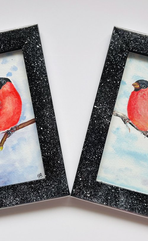 Happy winter - Bullfinch by Lena Smirnova