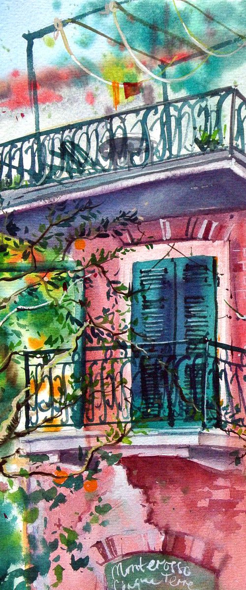 A Balcony from Monterosso by Ksenia Astakhova