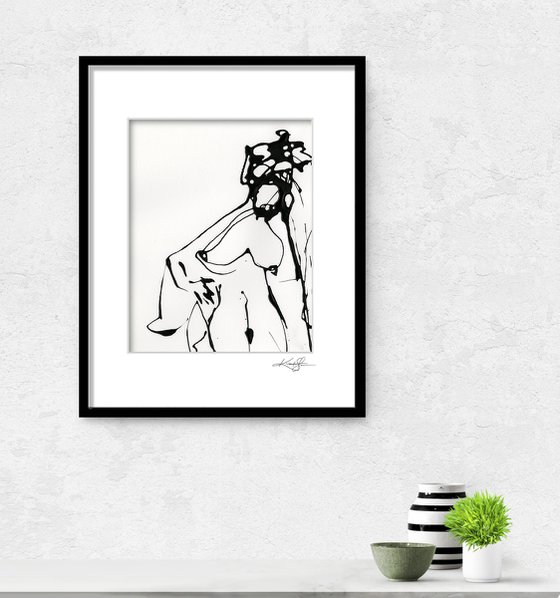 Doodle Nude 23 - Minimalistic Abstract Nude Art by Kathy Morton Stanion