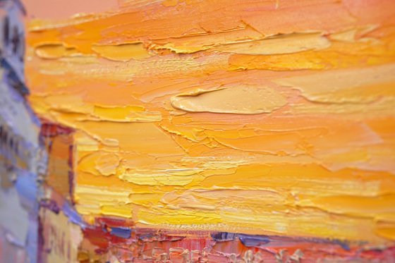 Rialto Bridge. Venice evening