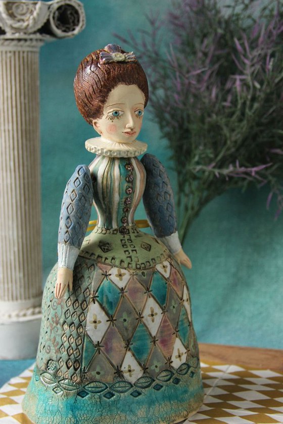 Renaissance Doll.  Wall sculpture by Elya Yalonetski