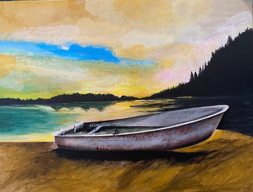 Old boat by Maxine Taylor