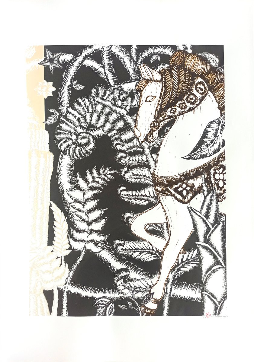 Illustrative Screenprint , Bits And Pieces Of My Dream; 03 By Mine Okur, 28 X 39, Artwork For Sale On Artfinder