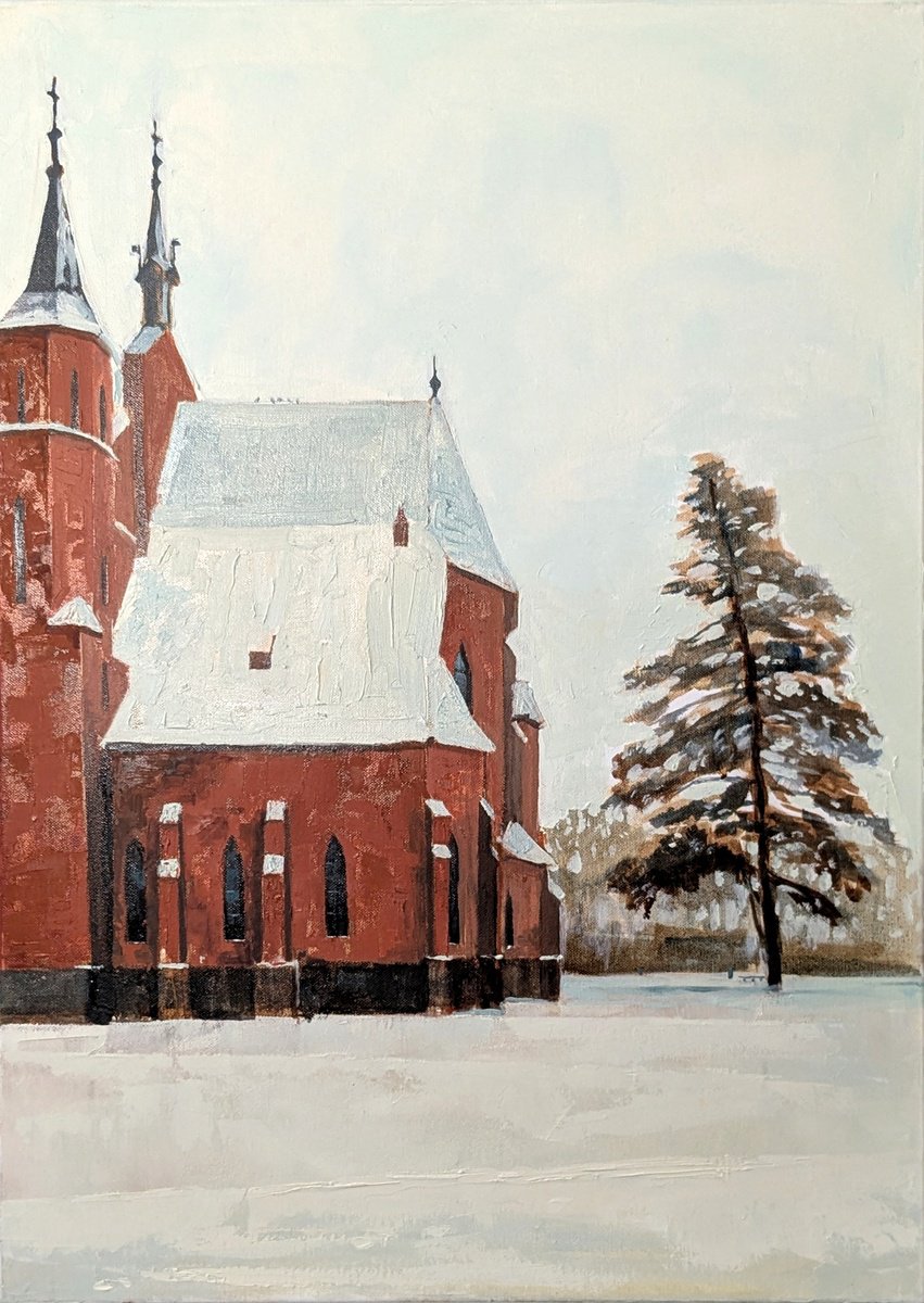 Impressionistic Cityscapes Oil Painting By Alexander Mikhaylov, 20 X 28, Saint Mary