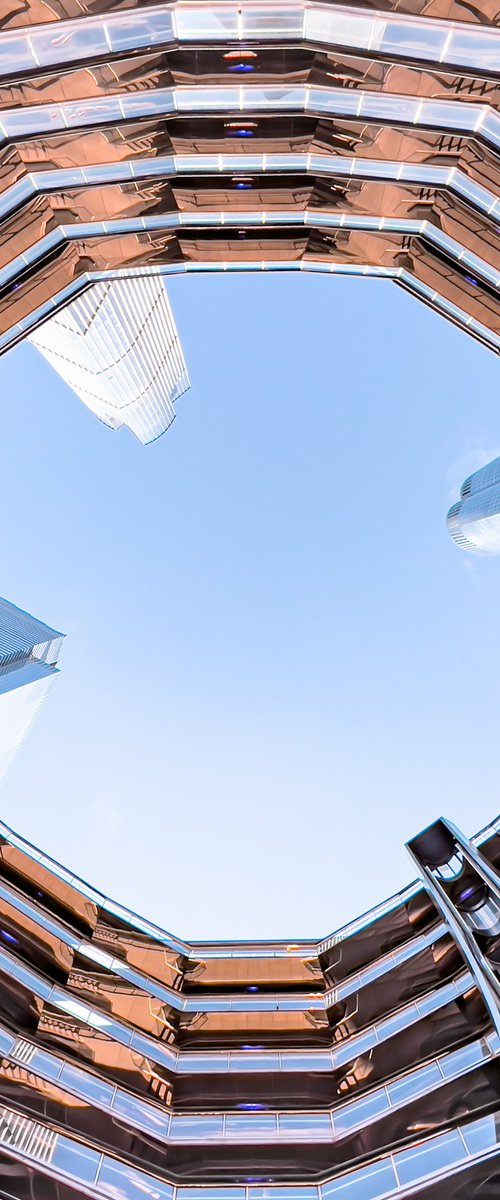EYES TO THE SKY IN NEW YORK (black frame) by Fabio Accorrà