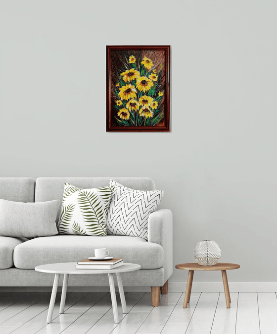 Still life with great sunflowers1..