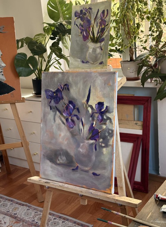 Irises at Dusk