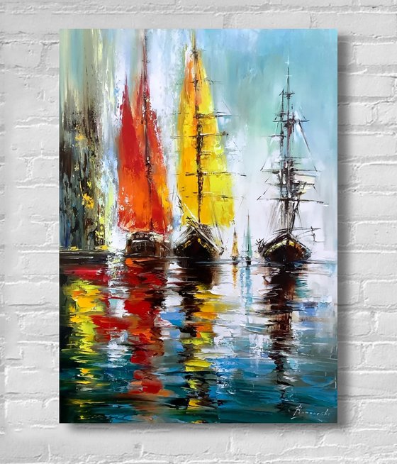 Under happy sails