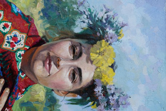 Mother's portrait. Summer