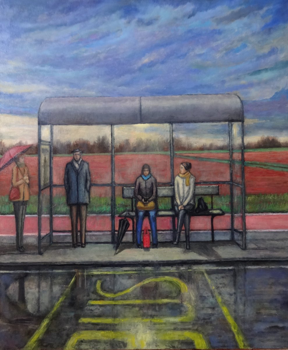 Bus stop by Massimiliano Ligabue